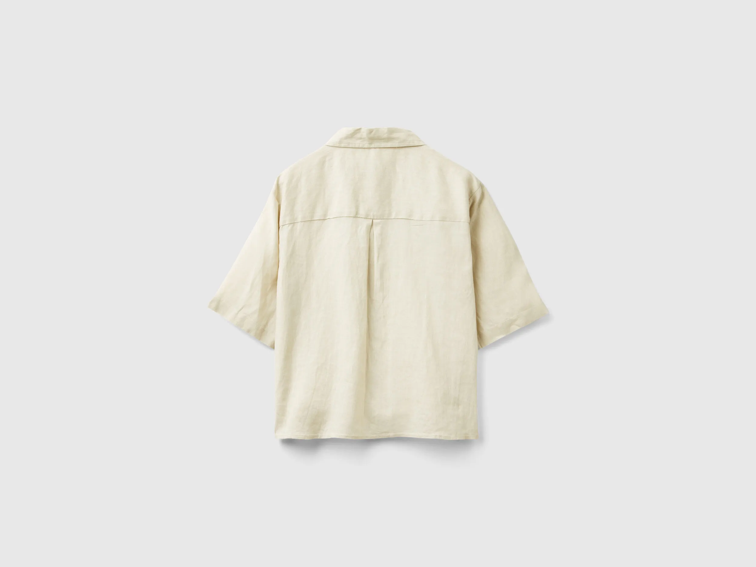 Camisa corta de puro lino