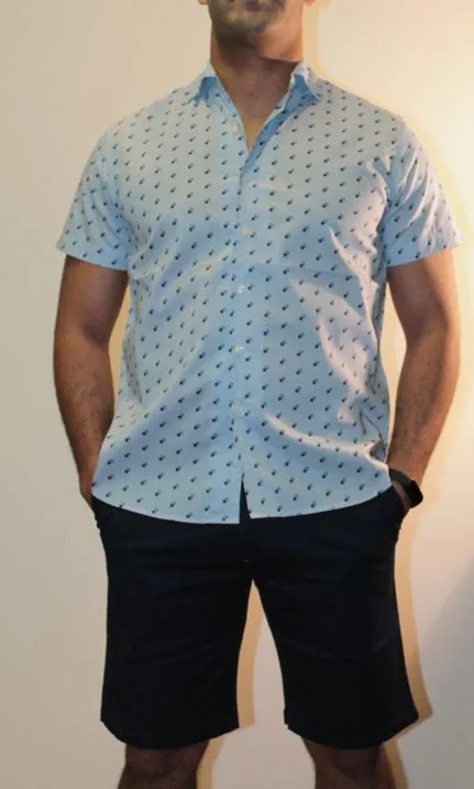 CAMISA DE MANGA CORTA APPROACH 4983 CELESTE