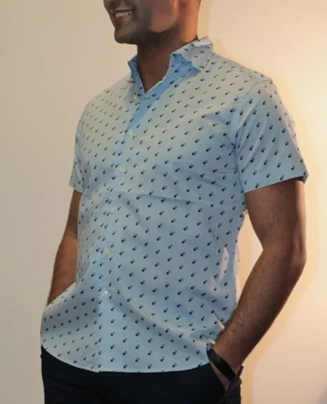 CAMISA DE MANGA CORTA APPROACH 4983 CELESTE