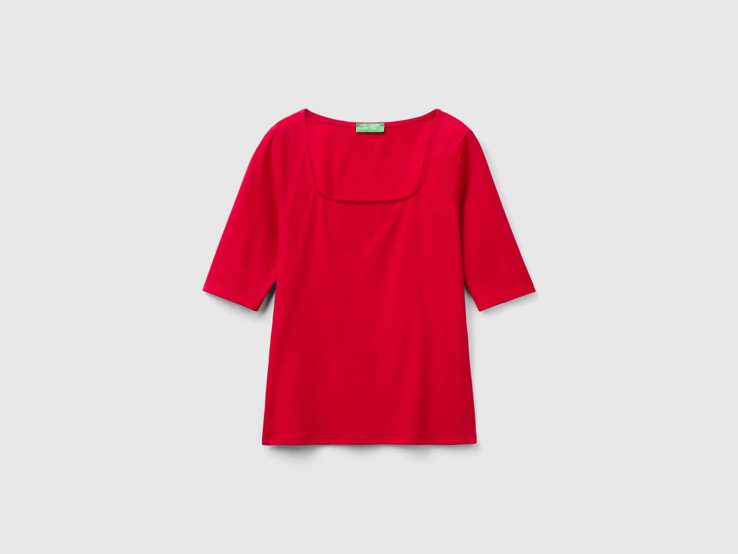 Camiseta ajustada de algodón elástico