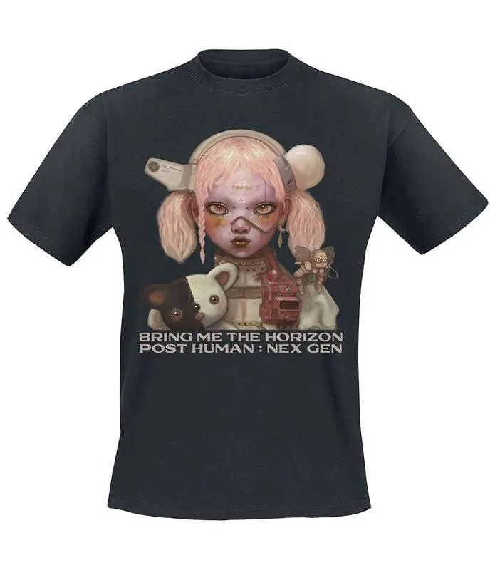 Camiseta Bring Me The Horizon Nex Gen Cover Negra Licencia Oficial Manga Corta BMTHTS105MB