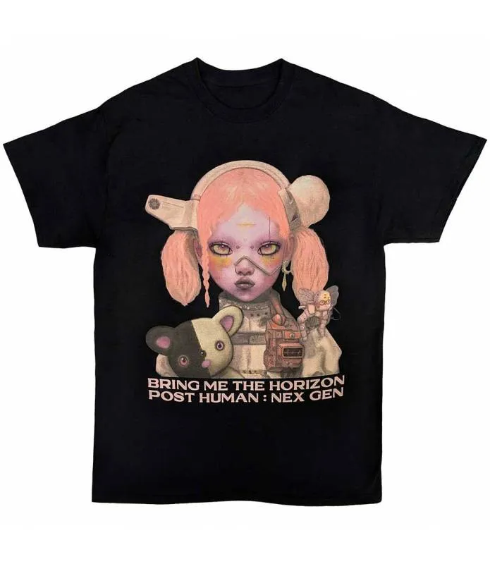 Camiseta Bring Me The Horizon Nex Gen Cover Negra Licencia Oficial Manga Corta BMTHTS105MB