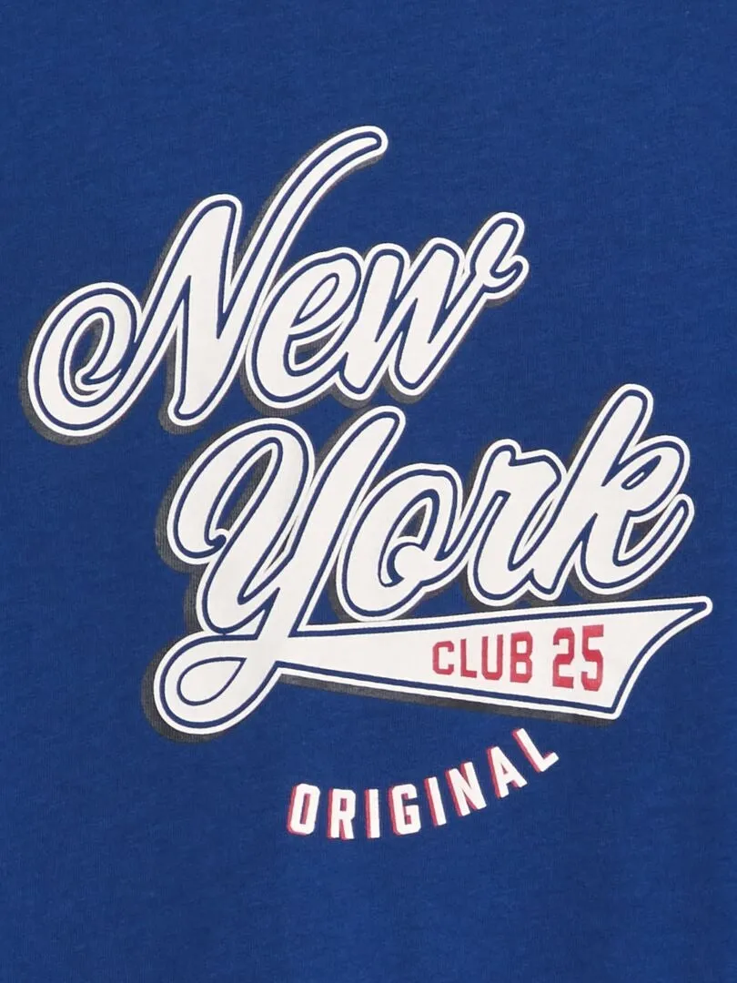 CAMISETA DE ALGODóN DE MANGA LARGA  AZUL