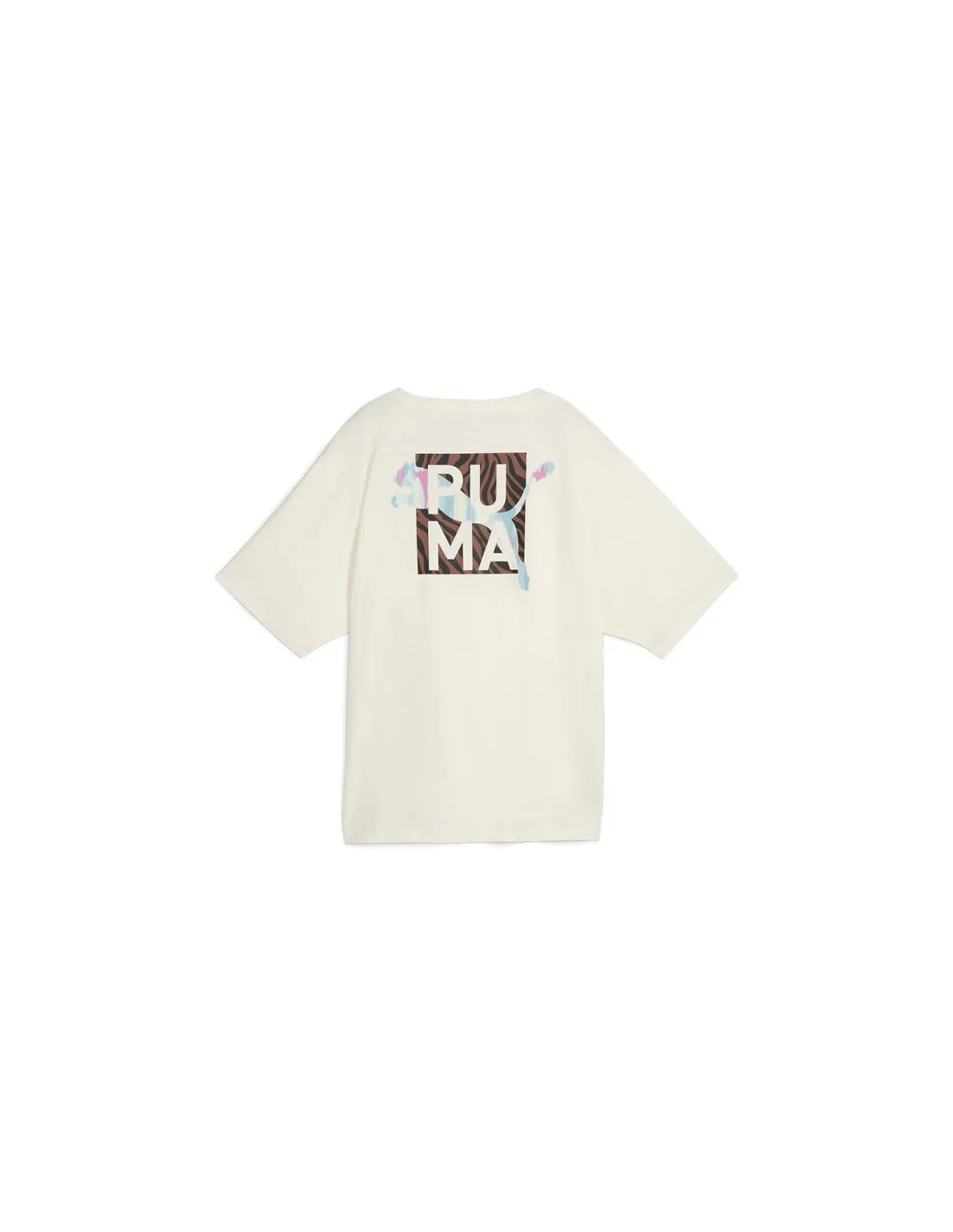 Camiseta de Fitness Puma Animal Remix Boyfriend Mujer Beige