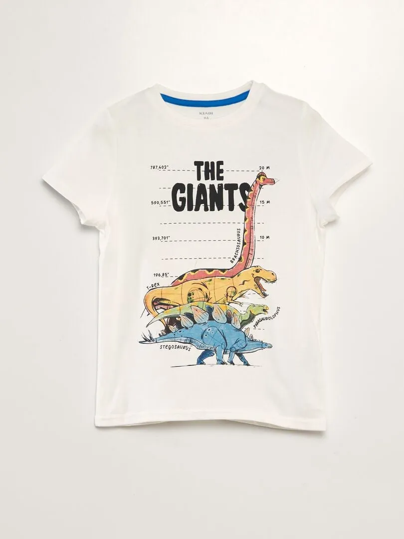CAMISETA DE PUNTO ESTAMPADA  BLANCO