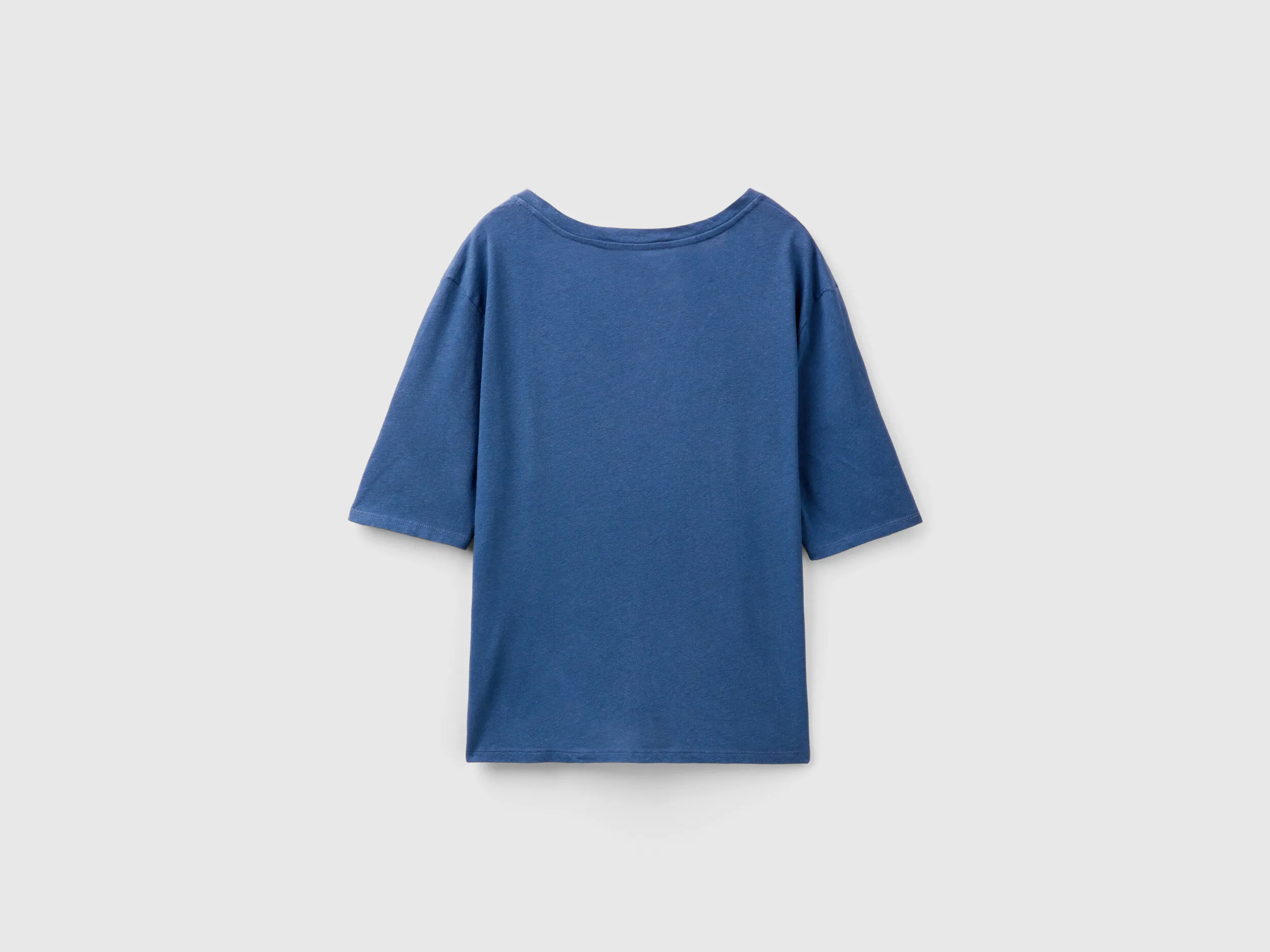 Camiseta en mezcla de algodón y lino