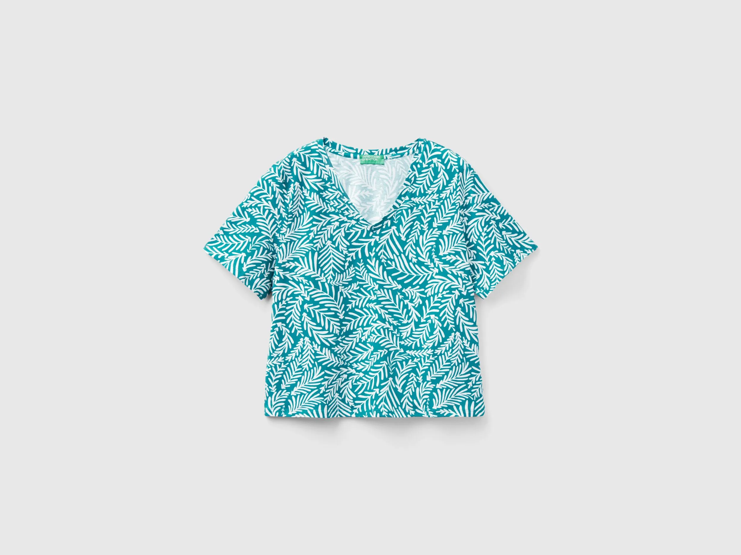 Camiseta estampada de algodón de fibra larga