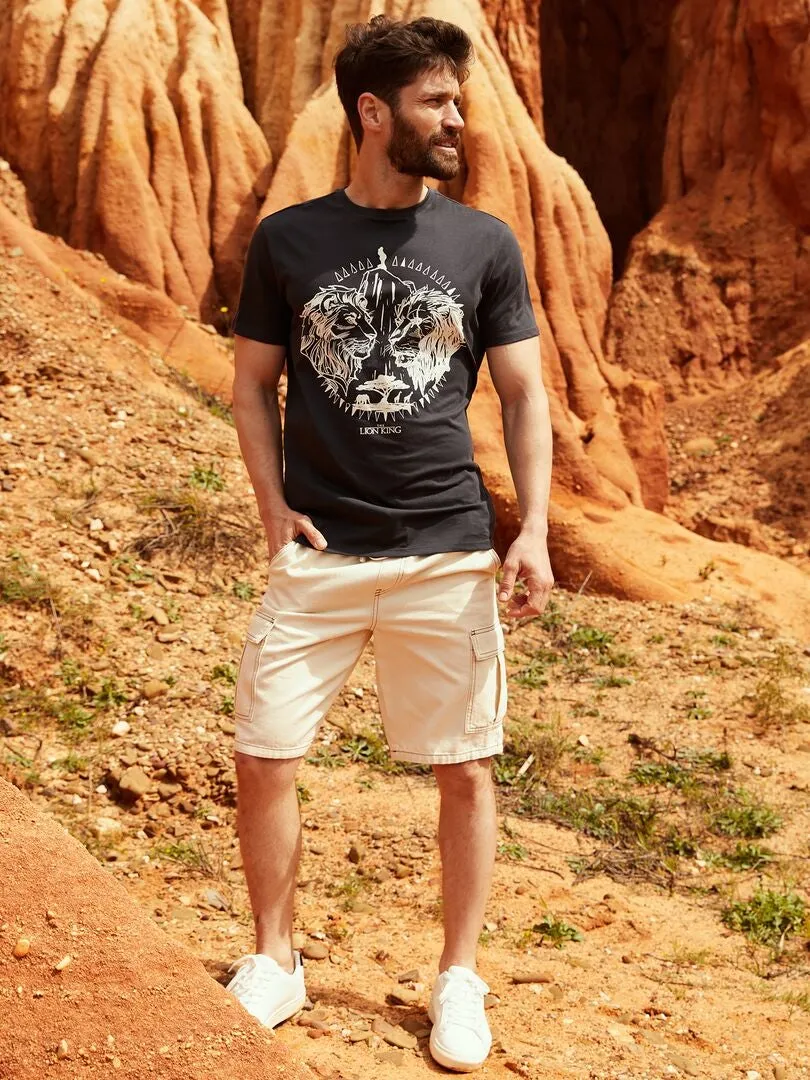 CAMISETA ESTAMPADA 'MUFASA'  NEGRO