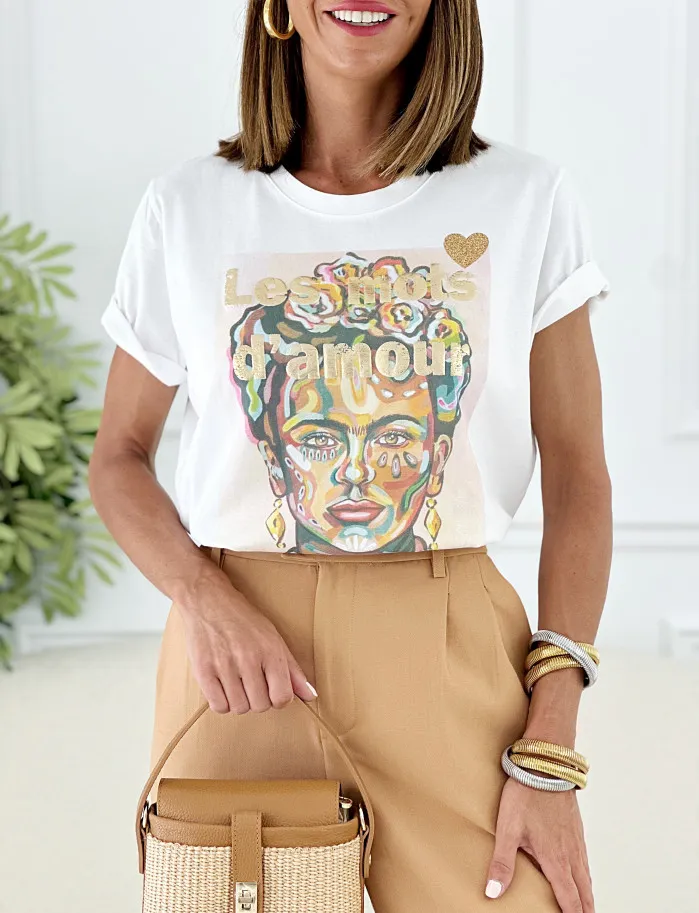 Camiseta les mots d'amour