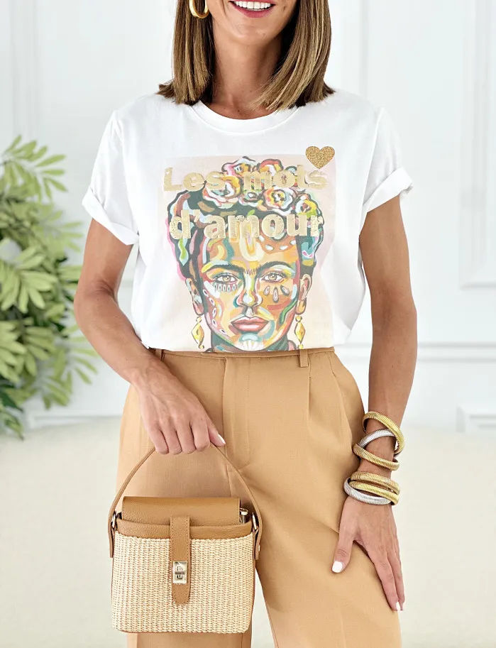Camiseta les mots d'amour