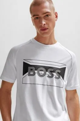 Camiseta regular fit de algodón con logo de diseño