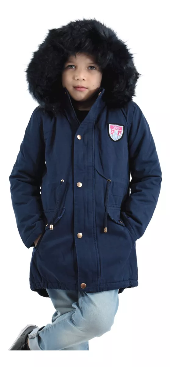Campera Parka Nena Invierno Interior Tipo Polar Jayden 608