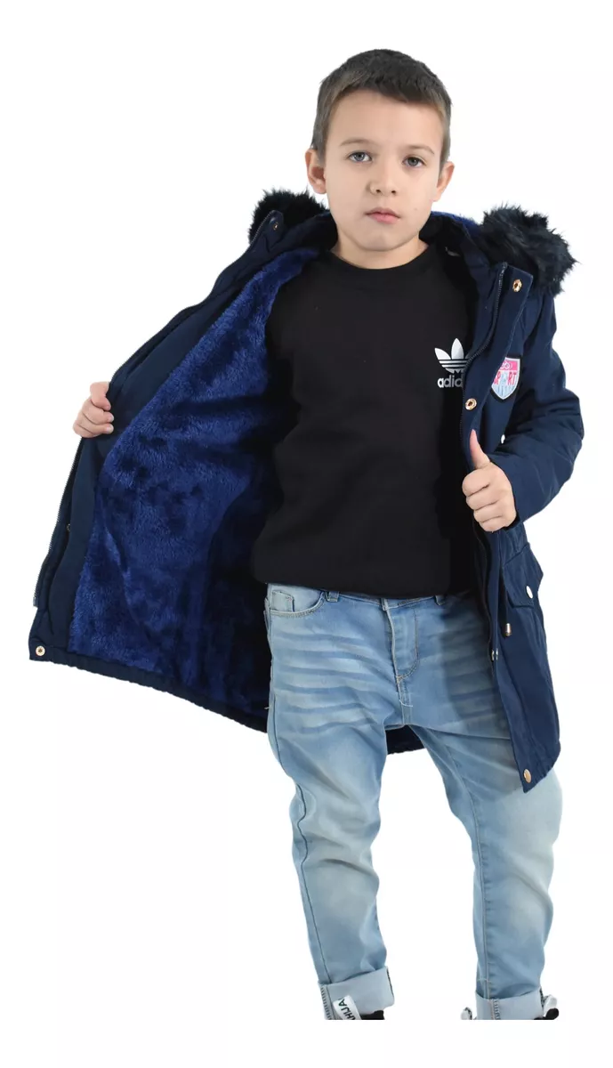 Campera Parka Nena Invierno Interior Tipo Polar Jayden 608