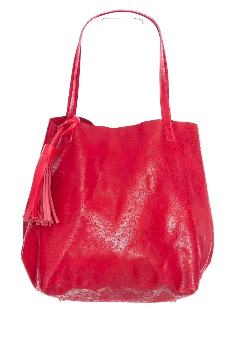 CARTERA / BOLSO / MONEDERO COLOR ROJO  FARFALLA