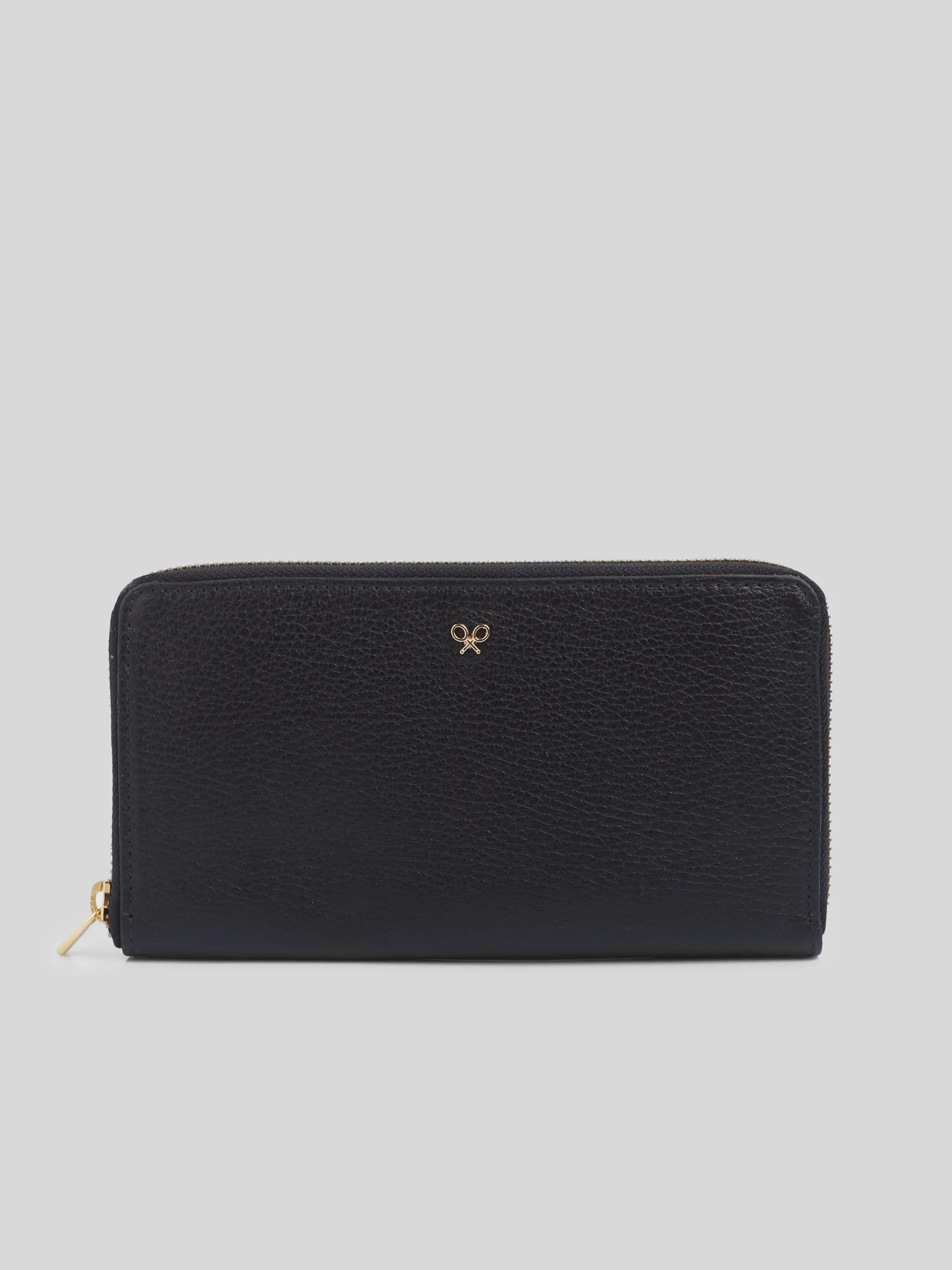 Cartera raqueta piel negra