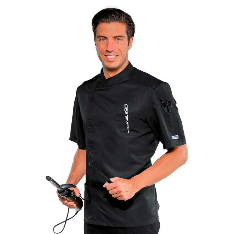 CASACA LABORAL DE MICROFIBRA NEGRA PARKER ISACCO  OFERTA TALLA XXL