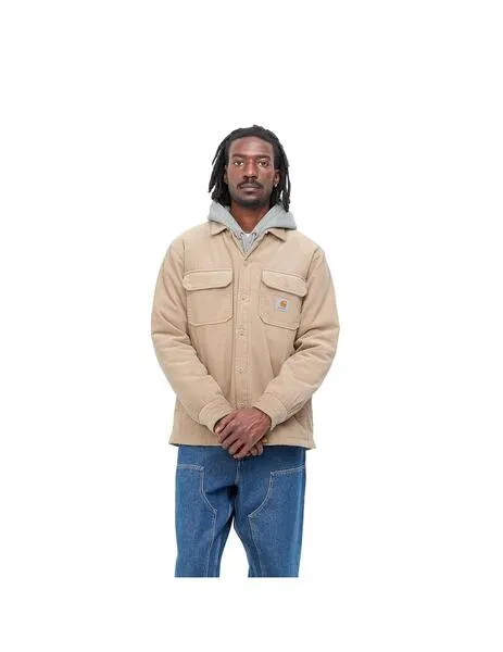 Chaqueta carhartt wip whitsome beige de hombre