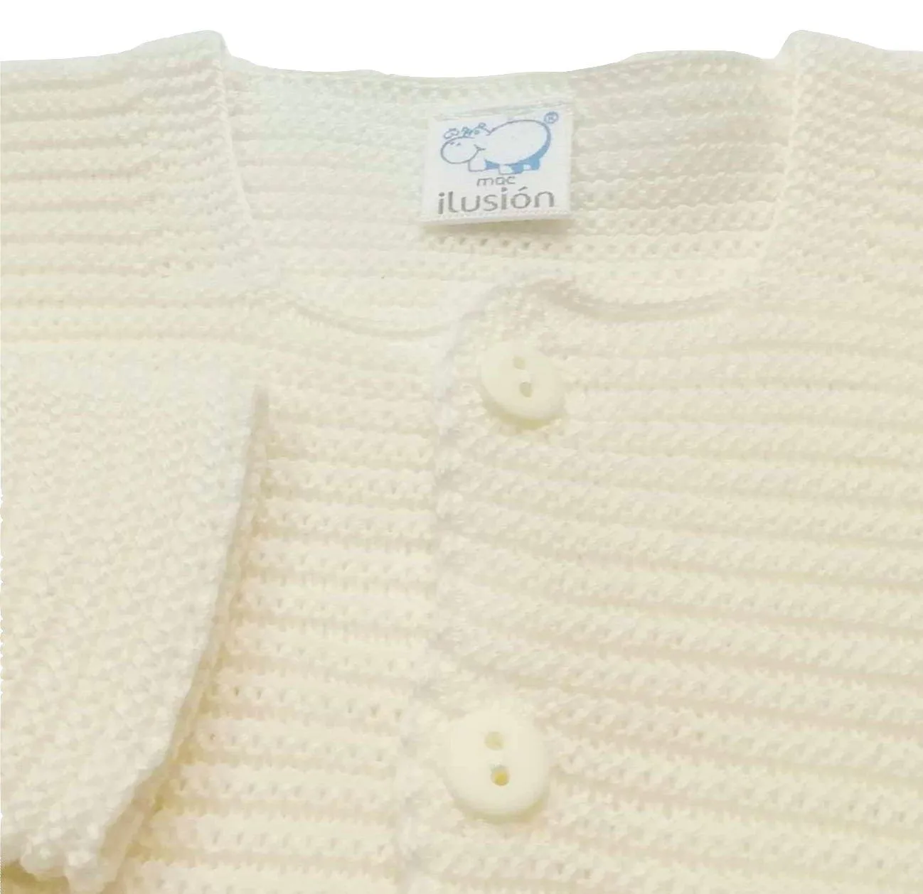 CHAQUETA UNISEX LARGA PUNTO VERANO  CRUDO 