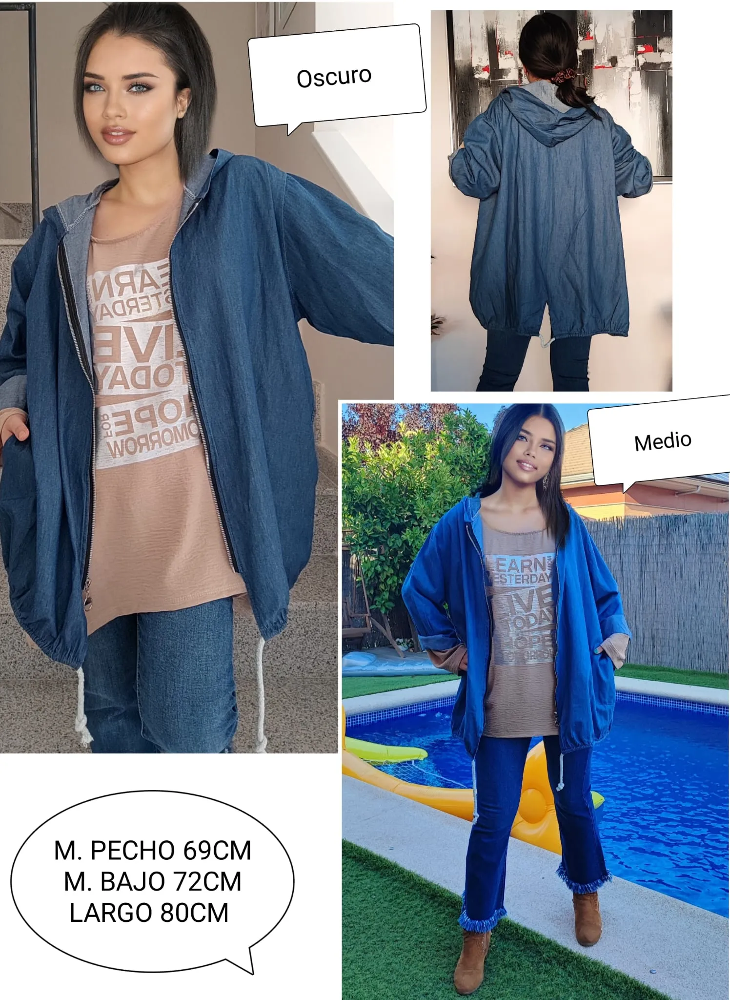 Chaqueta Vaquera Mujer Talla Grande