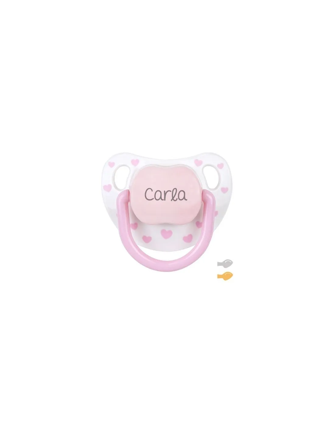 Chupete Baby Chic Personalizado Blanco/Rosa de Mi Pipo