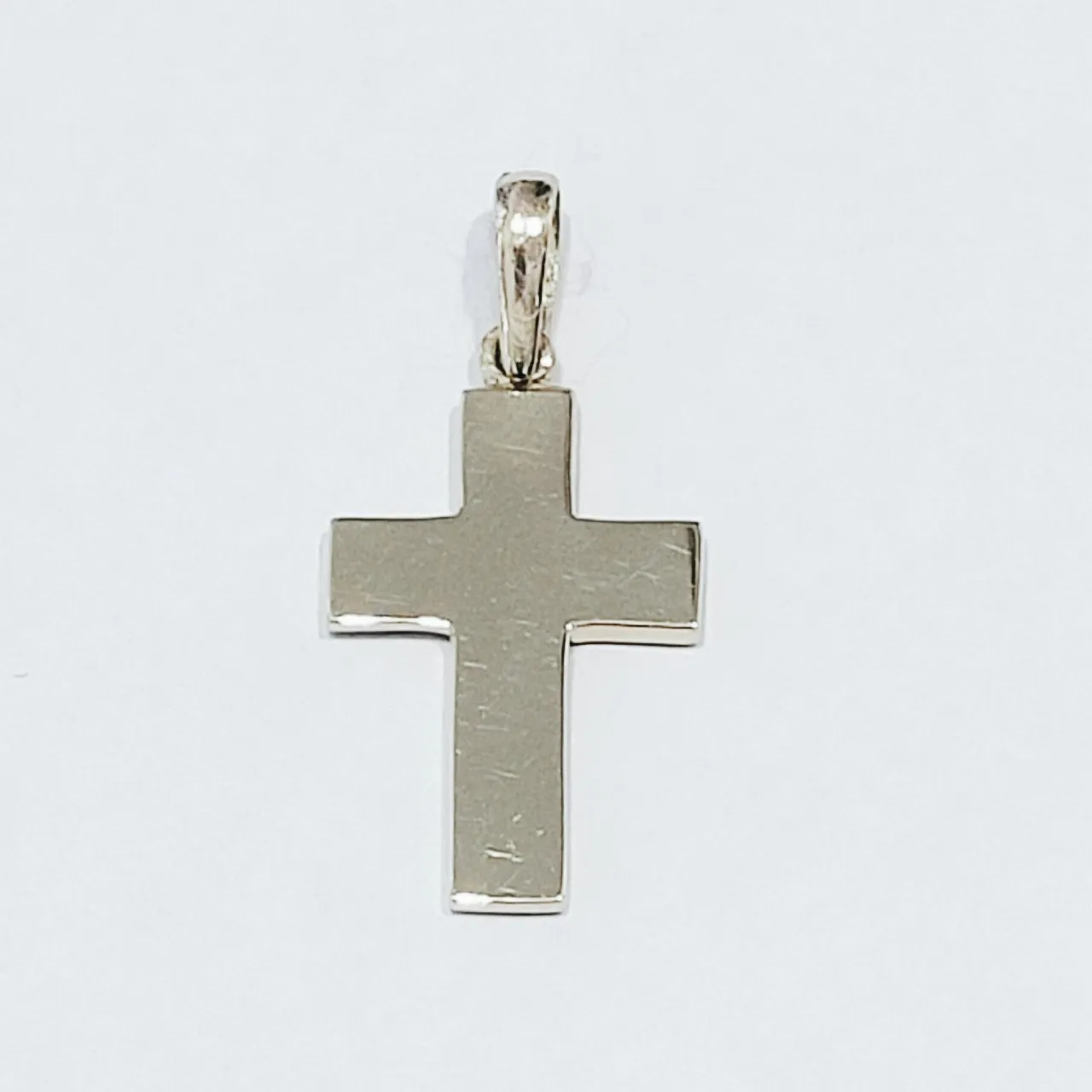 Colgante Cruz Plana Oro Amarillo 18k
