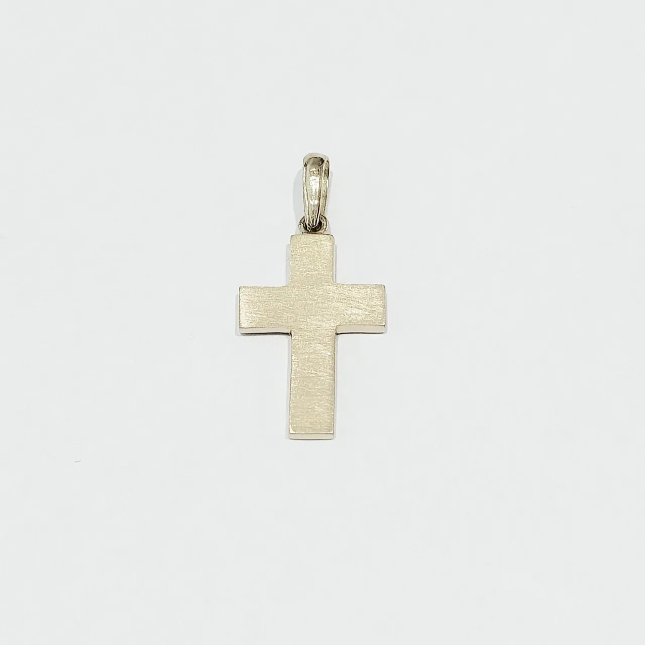 Colgante Cruz Plana Oro Amarillo 18k