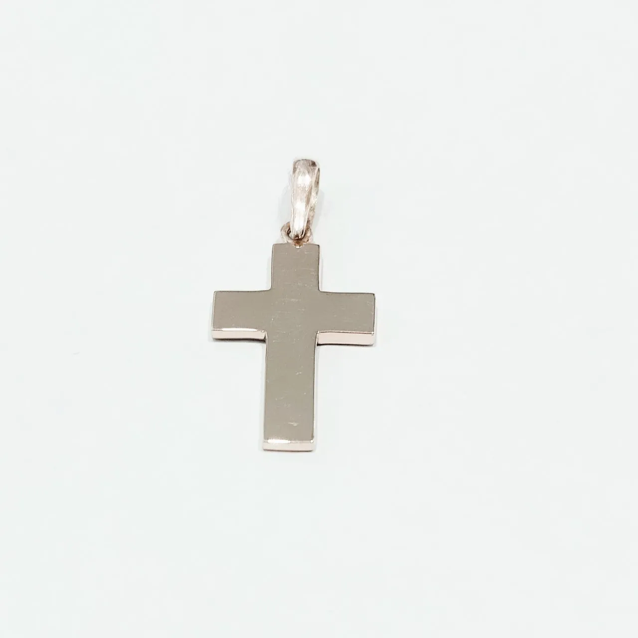Colgante Cruz Plana Oro Amarillo 18k