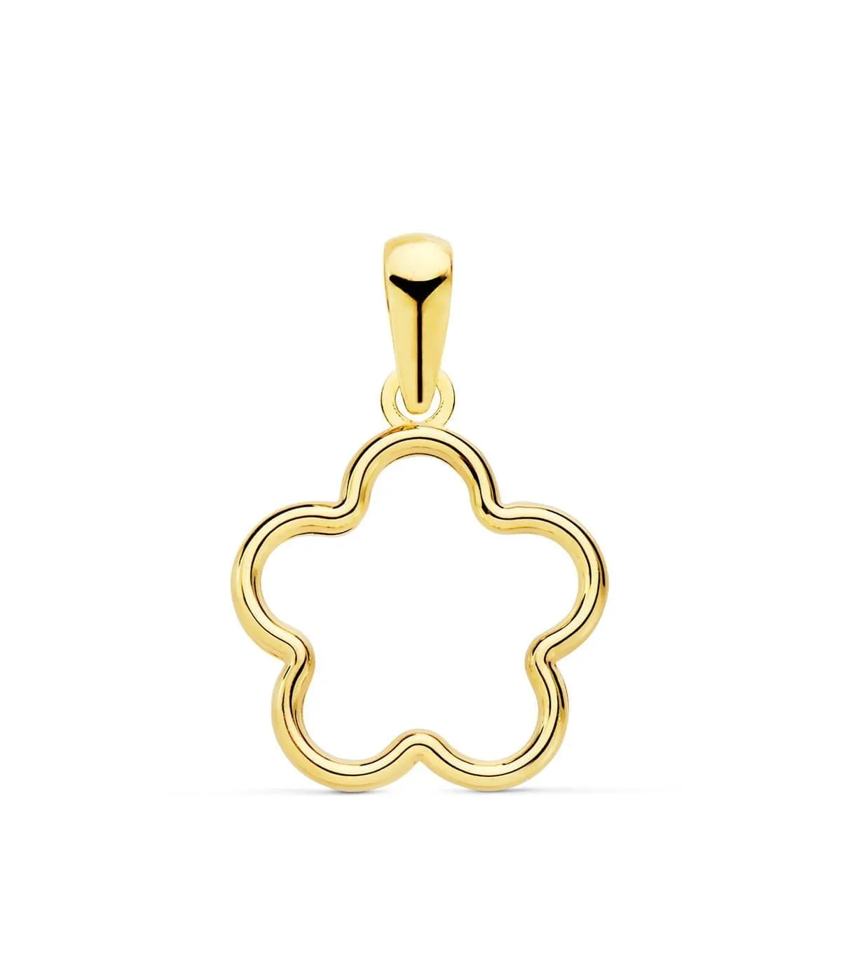 Colgante Flor Oro Amarillo 18k 16mm