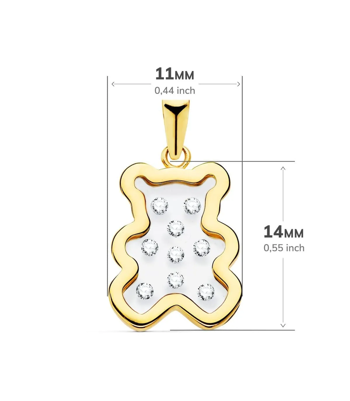 Colgante Gravity Oro Amarillo 18K Osito