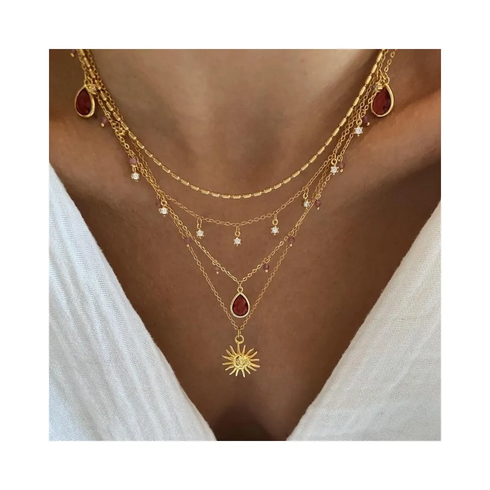 Collar Sun Face Oro