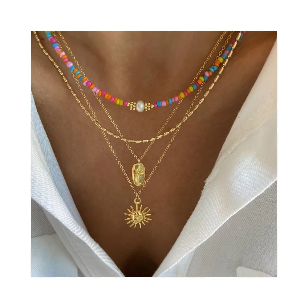 Collar Sun Face Oro