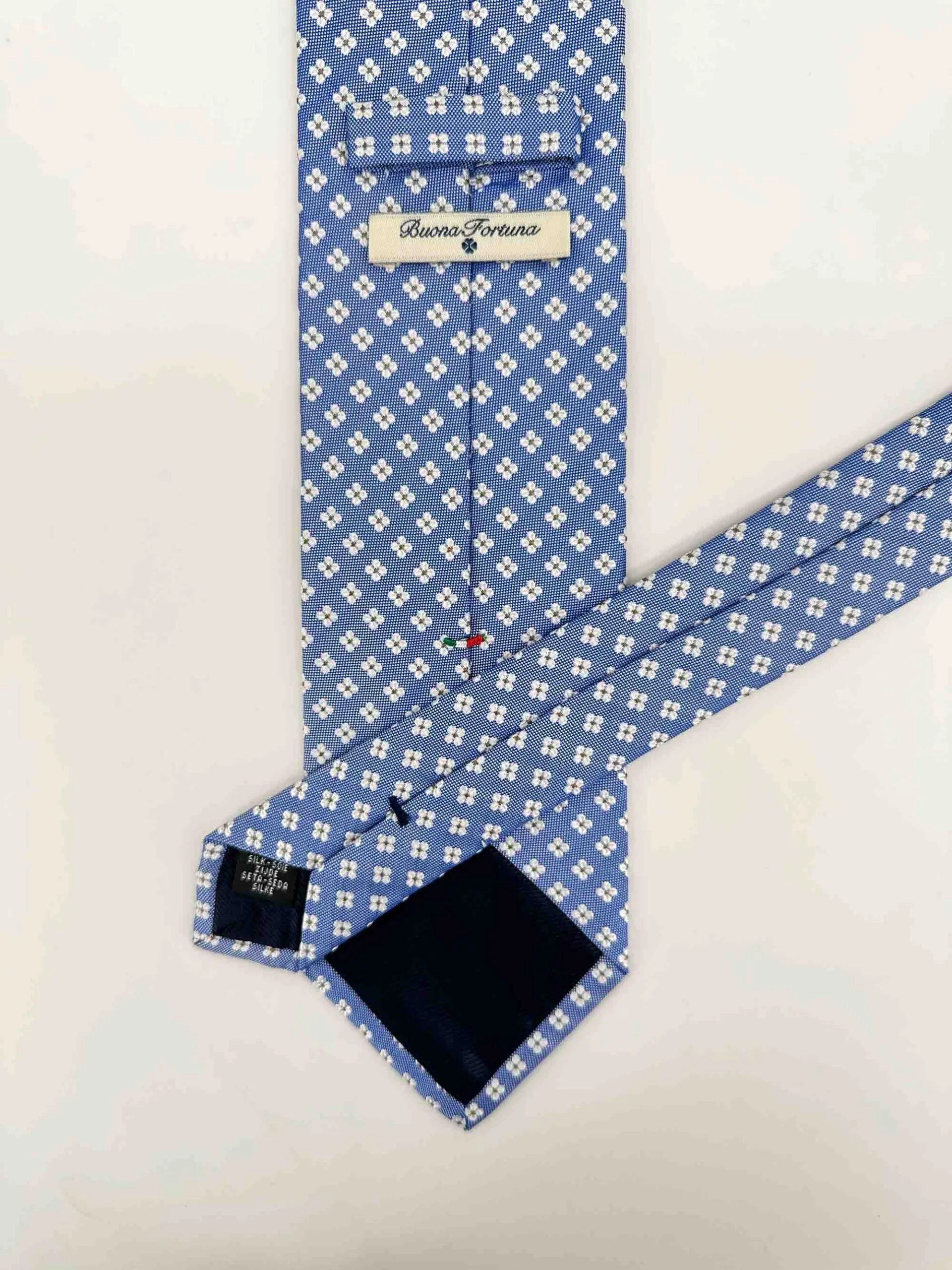 Corbata Tejida Jacquard Flor de Lis