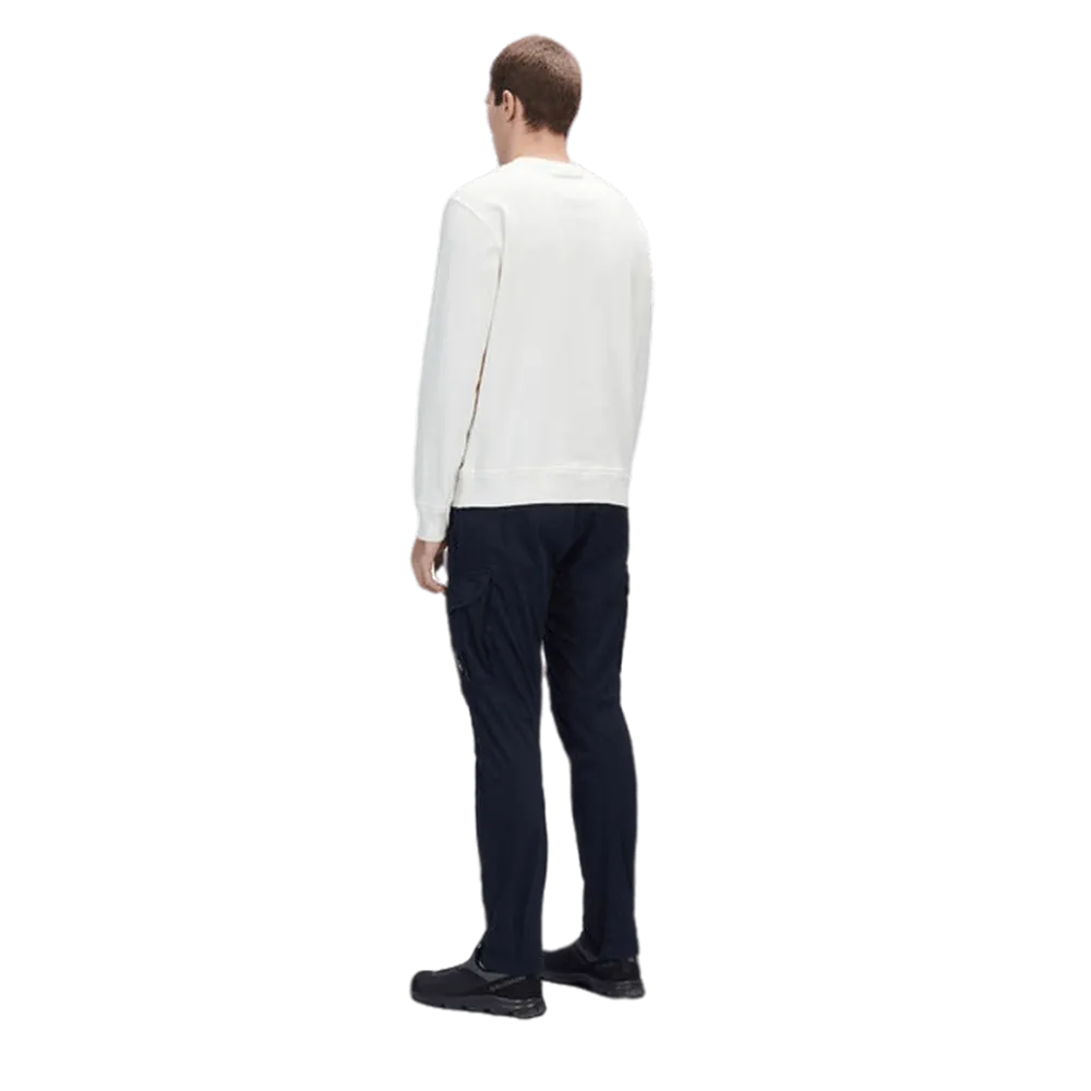 C.P. COMPANY SWEATSHIRTS CREW NECK GAUZE WHITE MEN 14CMSS136B005398G103