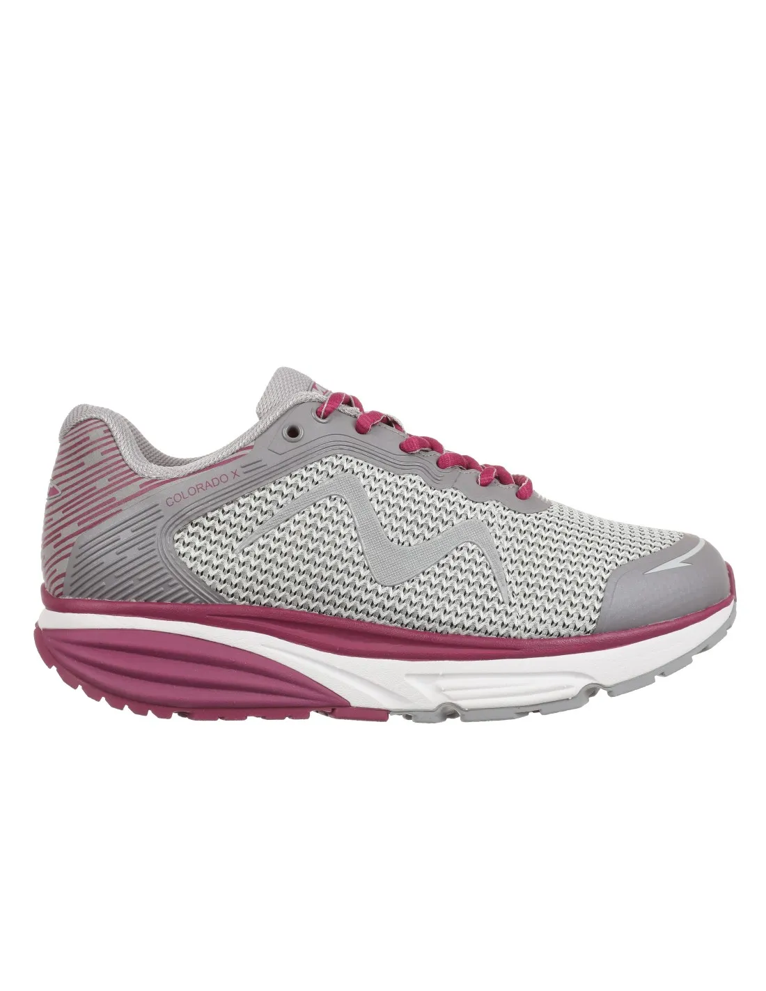 DEPORTIVA CASUAL ESTAMPADO ZICZAC GRIS PARA MUJER MBT