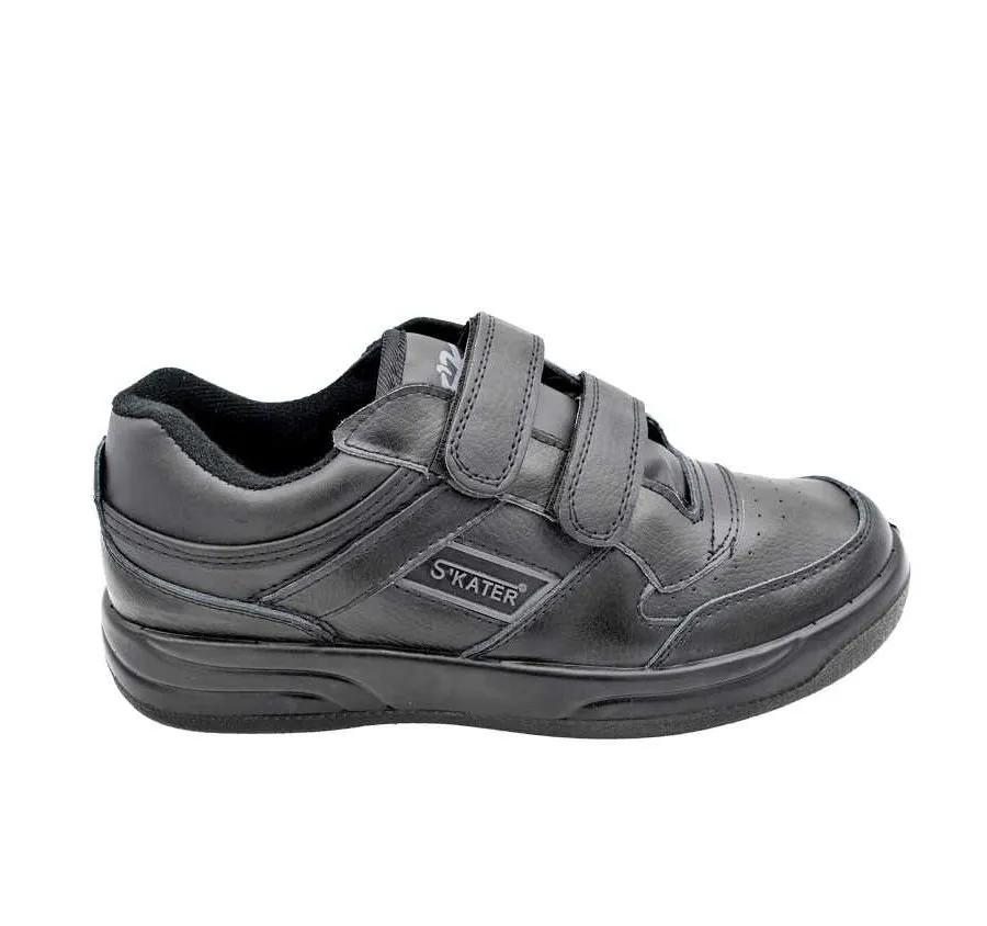 DEPORTIVA CLÁSICA PARA HOMBRE DOBLE VELCRO MUY CÓMODA NEGRA