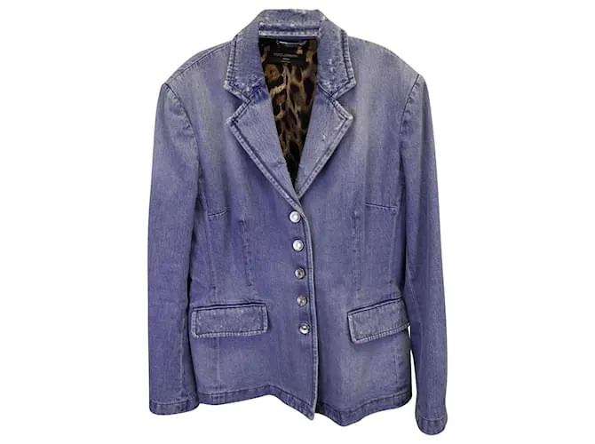 Dolce & Gabbana Chaqueta vaquera desgastada Giacchina en denim azul 
