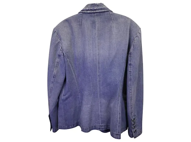 Dolce & Gabbana Chaqueta vaquera desgastada Giacchina en denim azul 