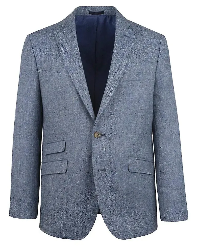 DONEGAL TWEED SUIT JACKET  LIGHT BLUE