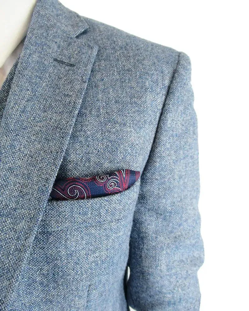 DONEGAL TWEED SUIT JACKET  LIGHT BLUE