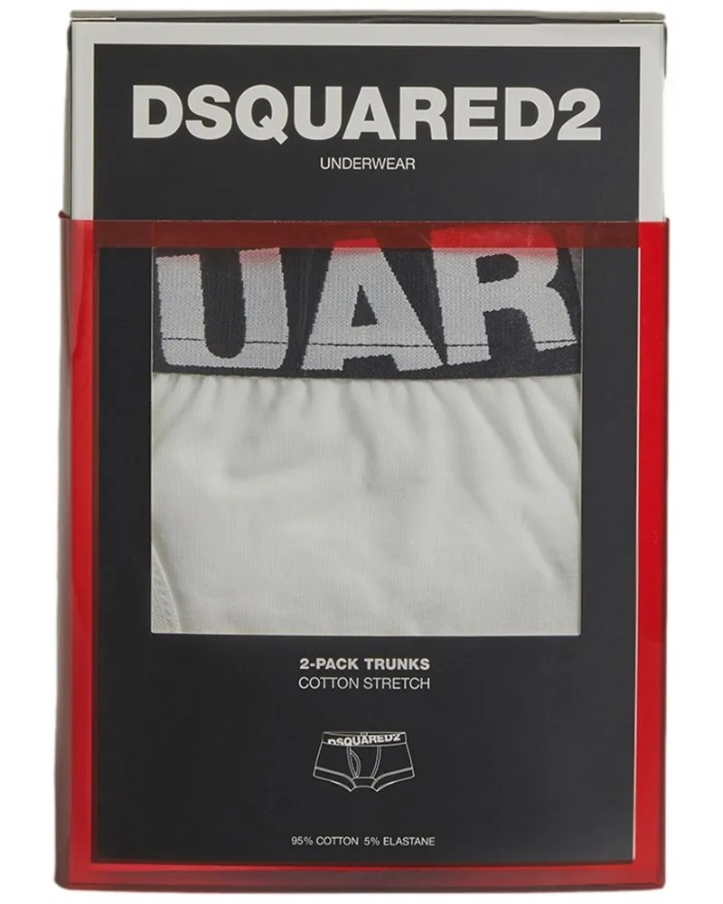 DSQUARED2  PACK 2 BóXER DE ALGODóN CON LOGO EN CINTURILLA