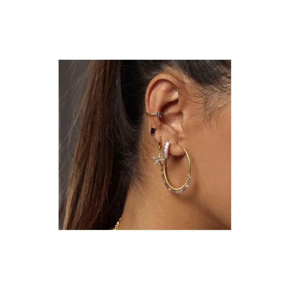 Ear Cuff Mini Provence Lavanda oro