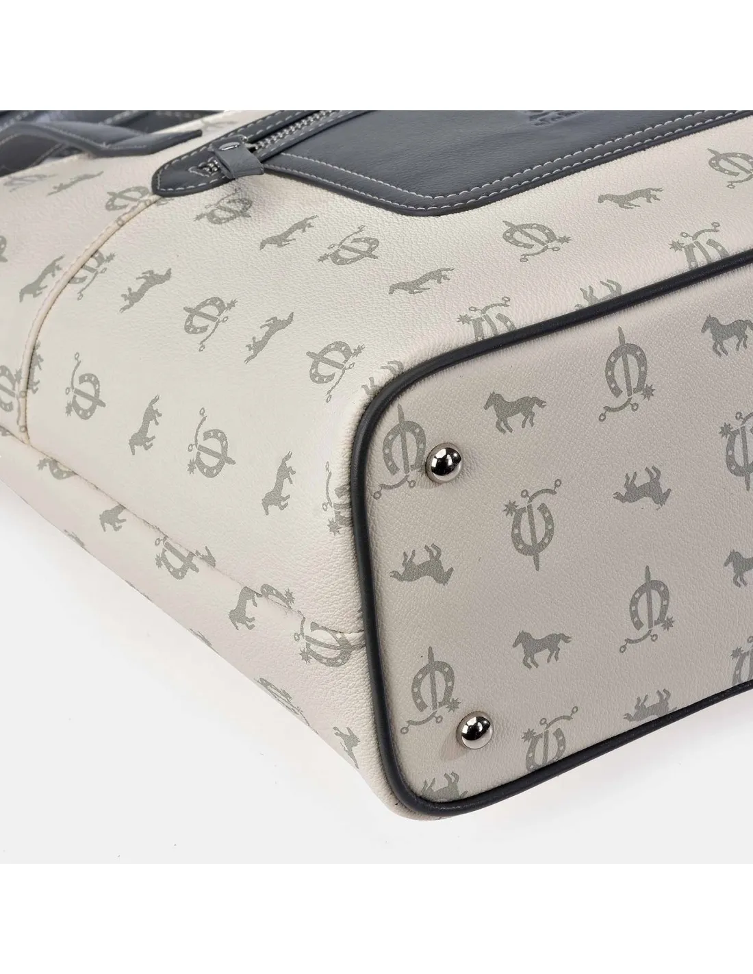 EL CABALLO BOLSO SHOPPING DOBLE ASA PARA MUJER CALIDAD LONA PIEL MARCA