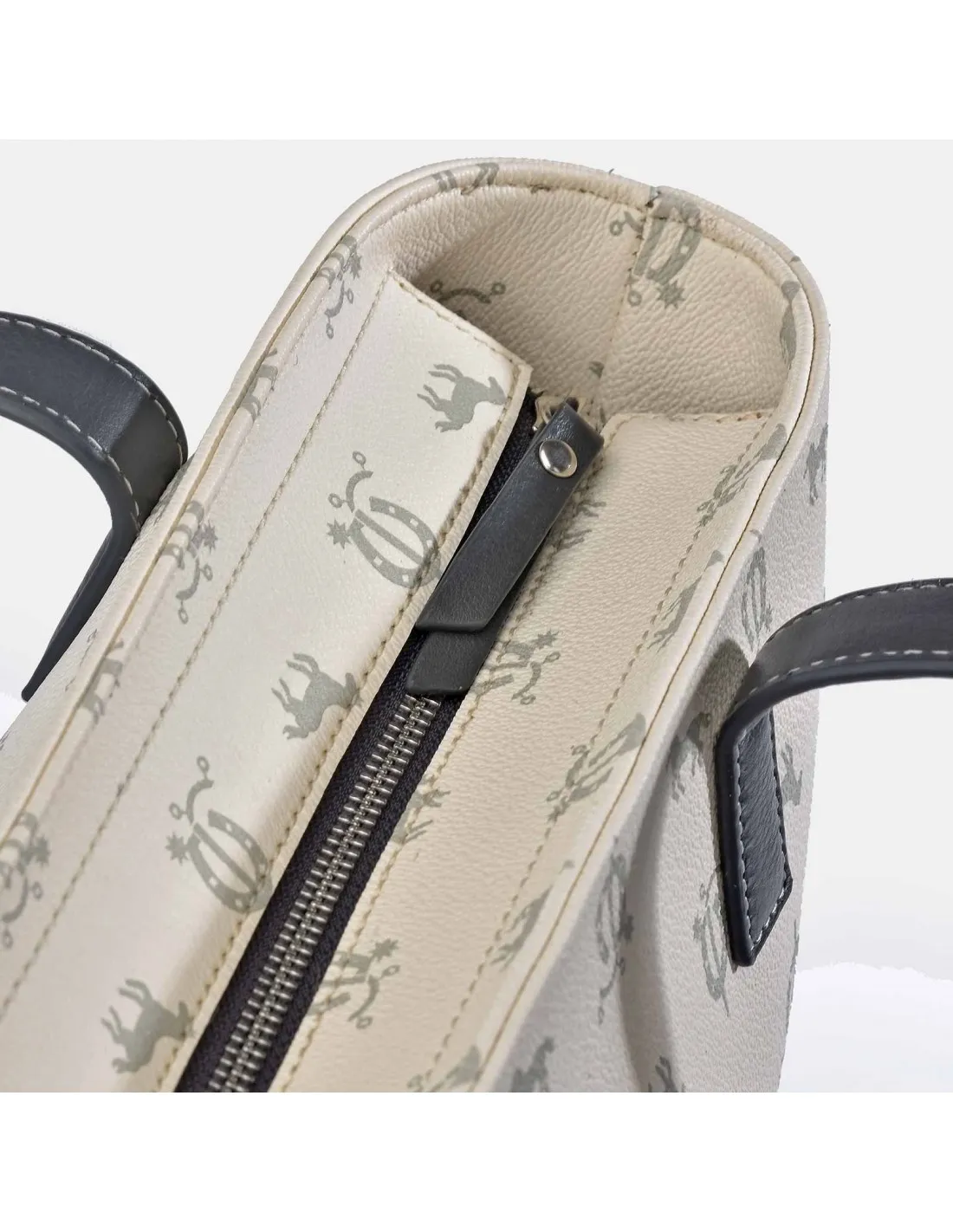 EL CABALLO BOLSO SHOPPING DOBLE ASA PARA MUJER CALIDAD LONA PIEL MARCA