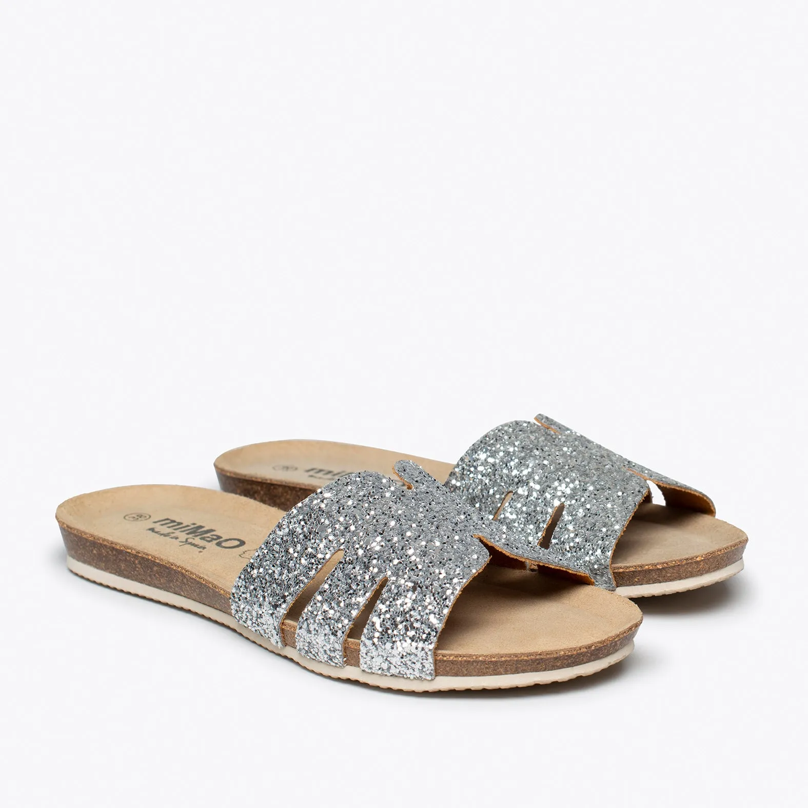 FASHION  PALAS PLATEADAS GLITTER DE MUJER BIO