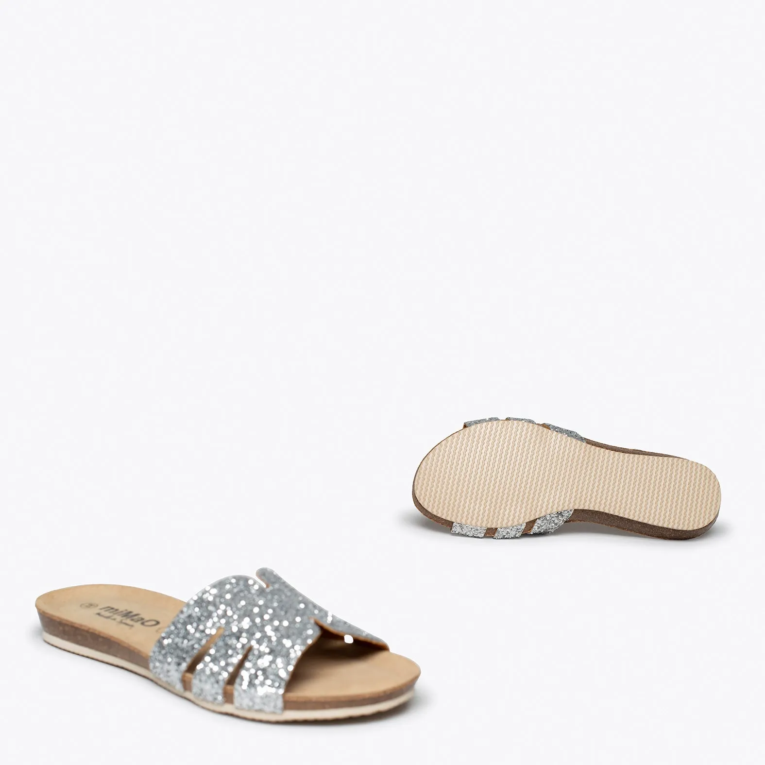 FASHION  PALAS PLATEADAS GLITTER DE MUJER BIO
