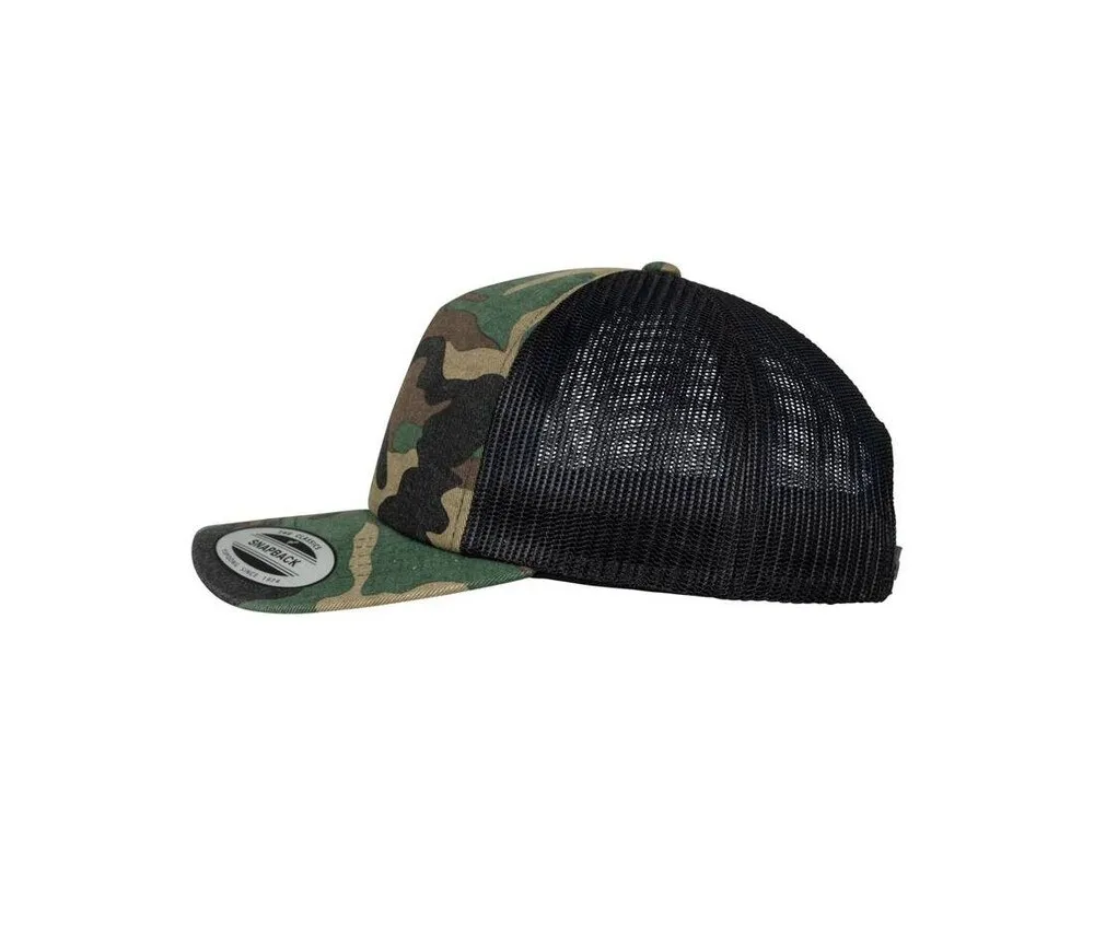 FLEXFIT FX6606C  TRUCKER STYLE CAP  WOODCAMO/BLACK