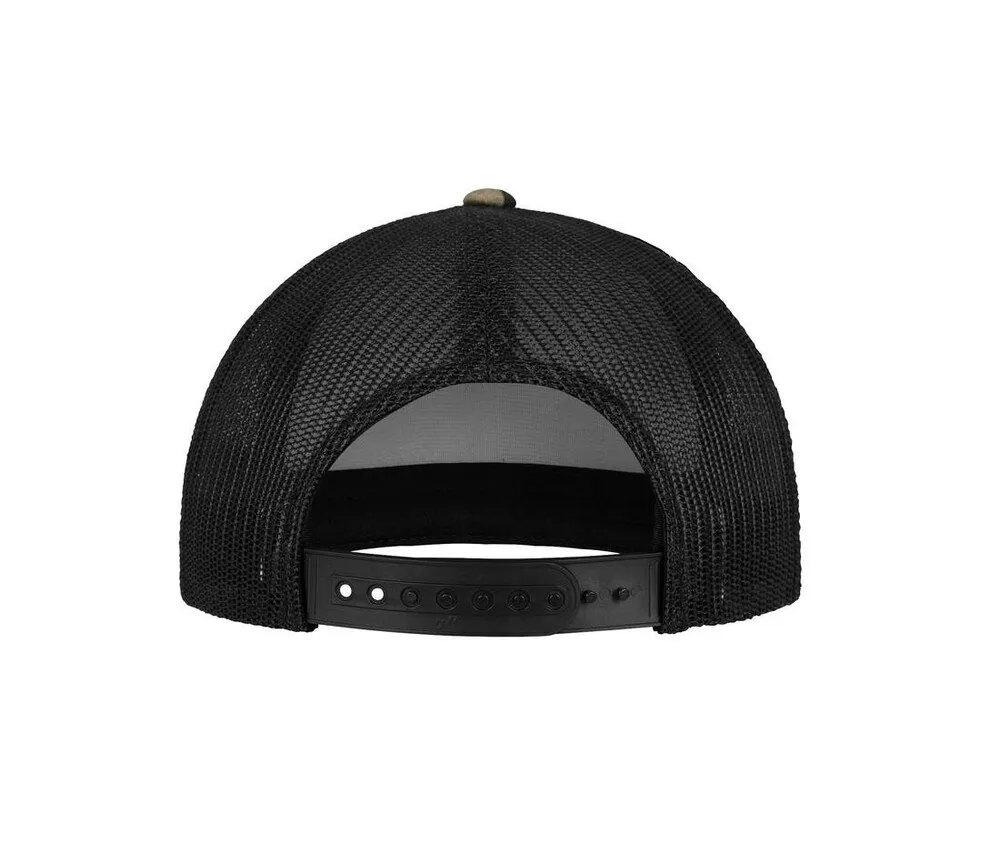 FLEXFIT FX6606C  TRUCKER STYLE CAP  WOODCAMO/BLACK