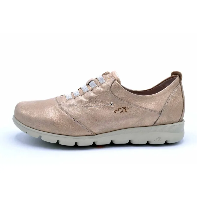 Fluchos Susan F0354 Platino | Zapato de piel cordones elásticos