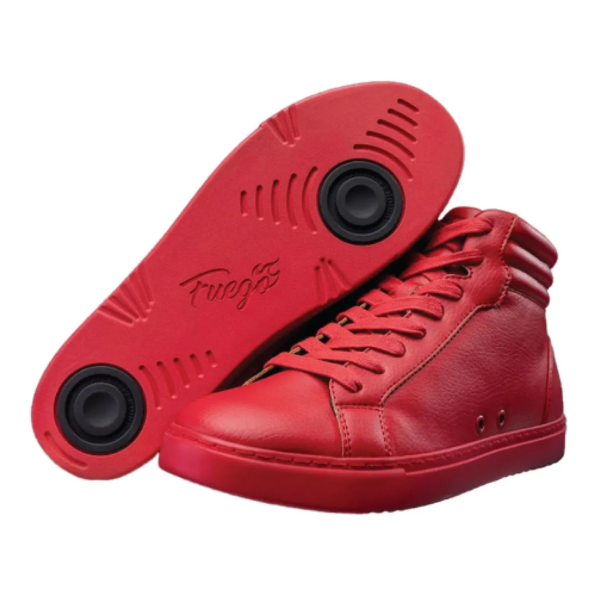 FUEGO HIGHTOP DANCE SNEAKERS EN ROJO
