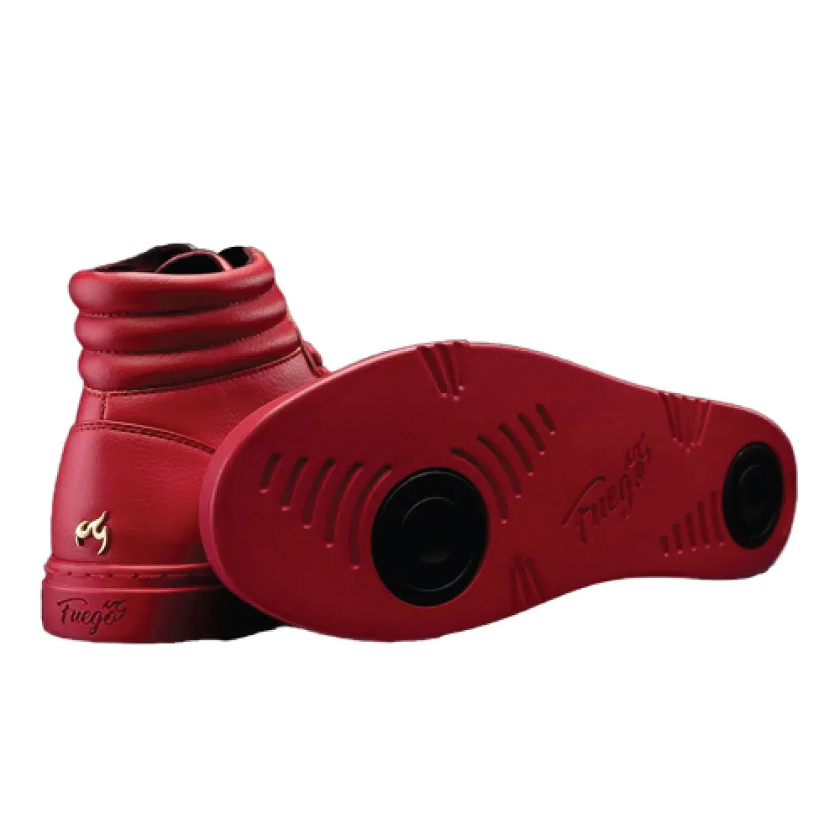 FUEGO HIGHTOP DANCE SNEAKERS EN ROJO